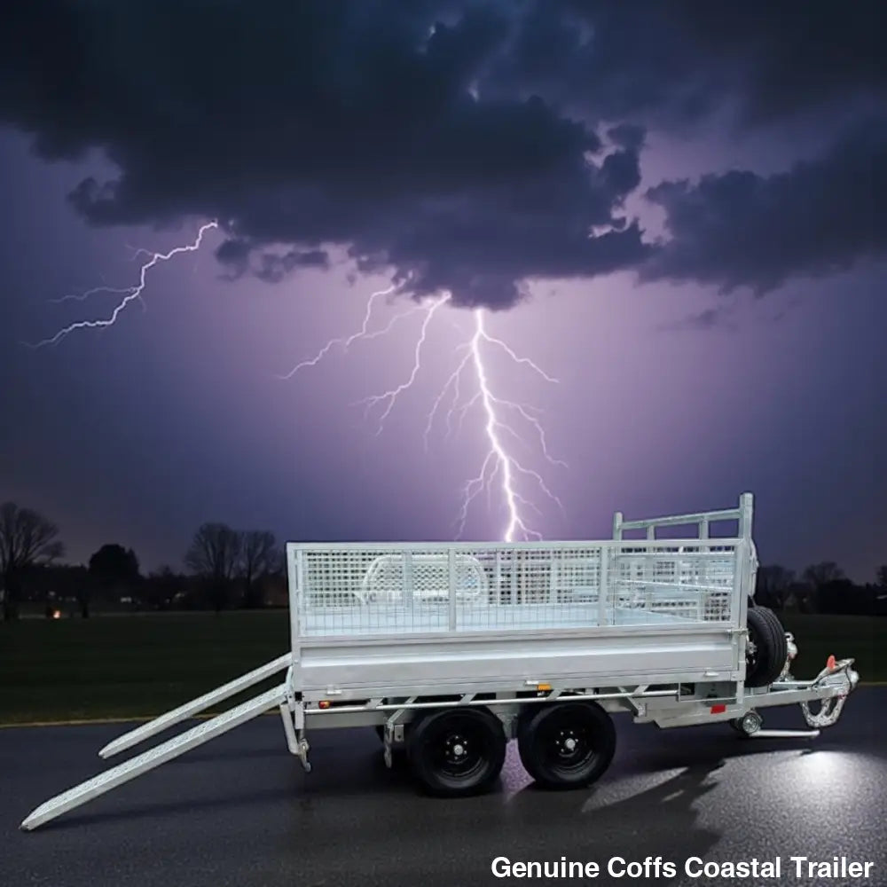 10 x 6 ft Extra Heavy Duty Flat Deck Hydraulic Tipping Trailer ATM 3.5t or 4.5t (Available in either 3,500kg or 4,500kg