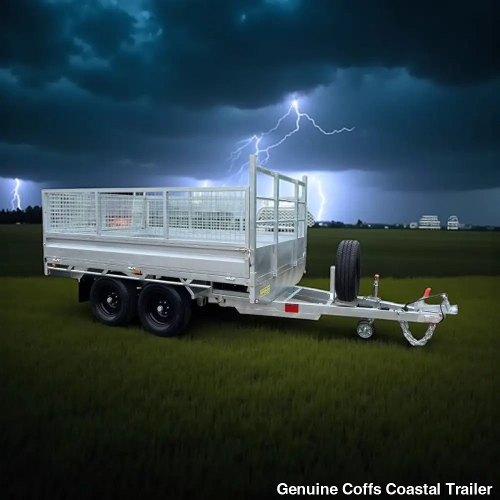 10 x 6 ft Extra Heavy Duty Flat Deck Hydraulic Tipping Trailer ATM 3.5t or 4.5t (Available in either 3,500kg or 4,500kg