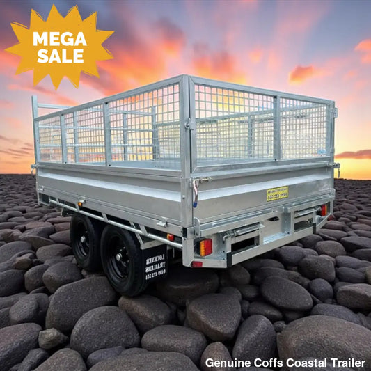 10 x 6 ft Extra Heavy Duty Flat Deck Hydraulic Tipping Trailer ATM 3.5t or 4.5t (Available in either 3,500kg or 4,500kg