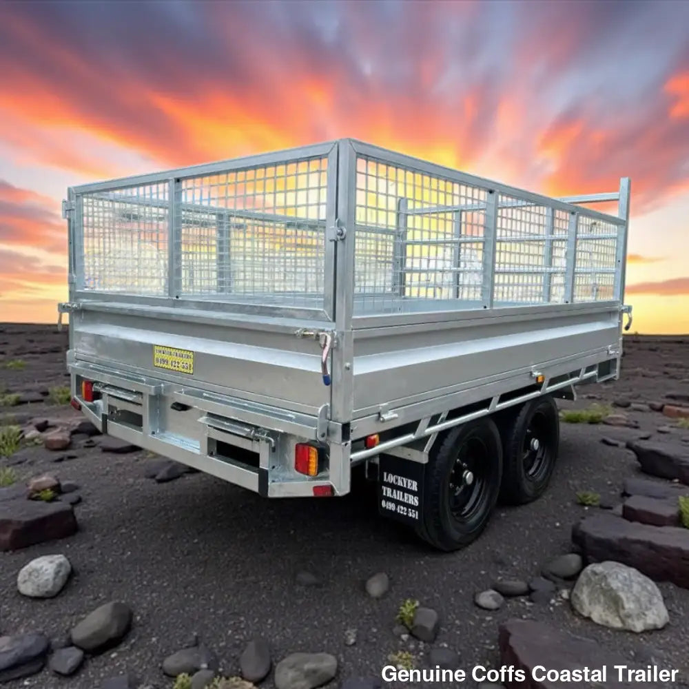10 x 6 ft Extra Heavy Duty Flat Deck Hydraulic Tipping Trailer ATM 3.5t or 4.5t (Available in either 3,500kg or 4,500kg