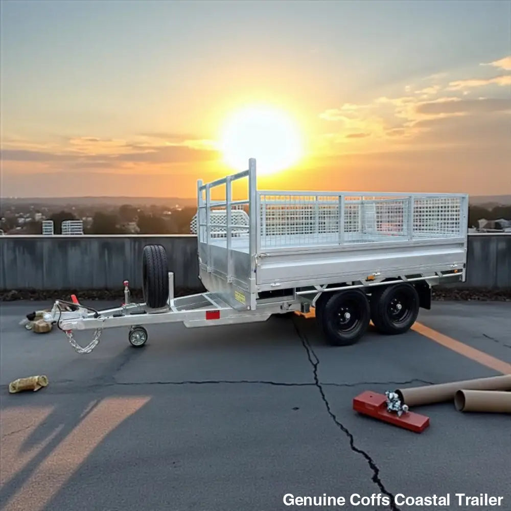 10 x 6 ft Extra Heavy Duty Flat Deck Hydraulic Tipping Trailer ATM 3.5t or 4.5t (Available in either 3,500kg or 4,500kg