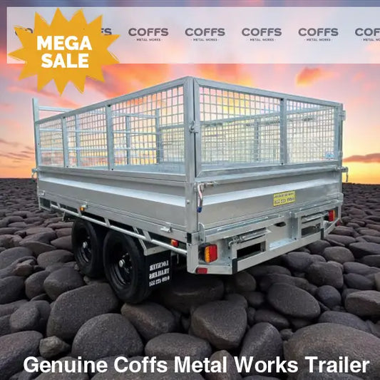 10 x 6 ft Extra Heavy Duty Flat Deck Hydraulic Tipping Trailer ATM 3.5t or 4.5t (Available in either 3,500kg or 4,500kg