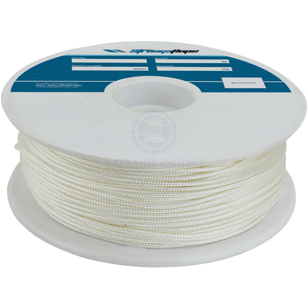 STRONGAROPE ROPE - POLYESTER DOUBLE BRAID SOLID BLACK & NATURAL