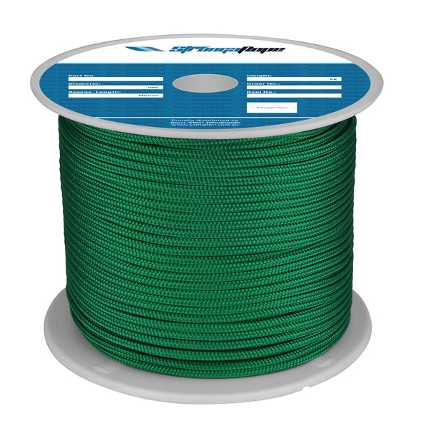 STRONGAROPE ROPE - POLYESTER DOUBLE BRAID SOLID COLOUR