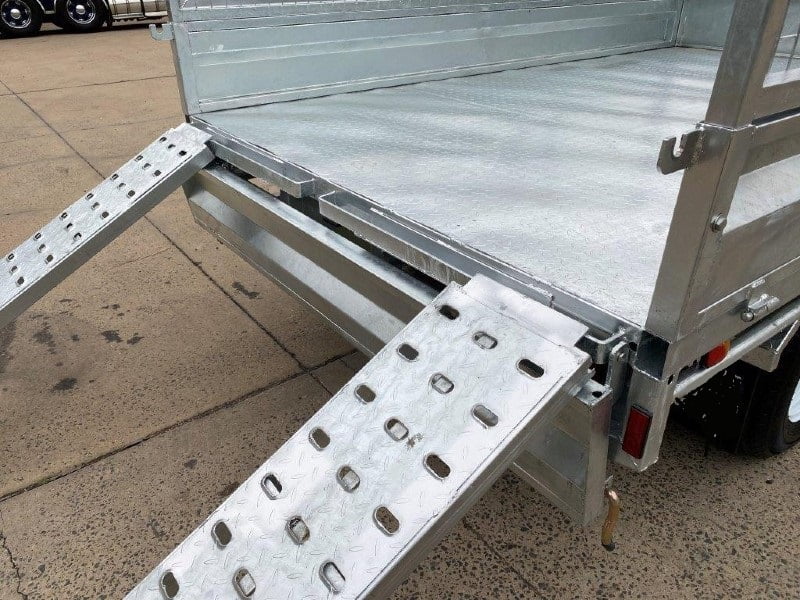 Flat Top Trailers 10 x 6 ft Tandem Flat Deck Trailer with Loading Ramps ATM 3500kg