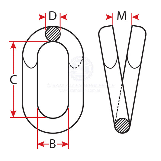 SPLIT LINKS - ZINC PLATED