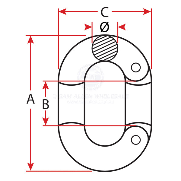 CHAIN LINKS - STAINLESS STEEL