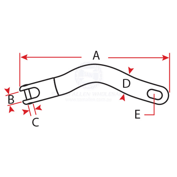 ANCHOR CHAIN SWIVEL CONNECTOR - TWISTED