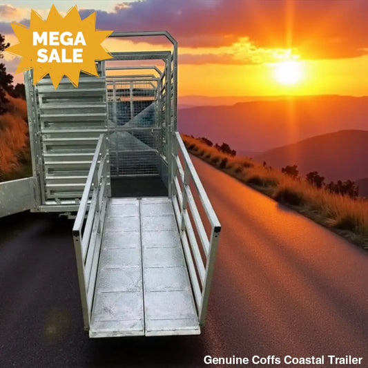 12 x 6 ft Cattle Crate Trailer with 1 Person Install and Remove Stock Crate – ATM 3500kg cattle livestock