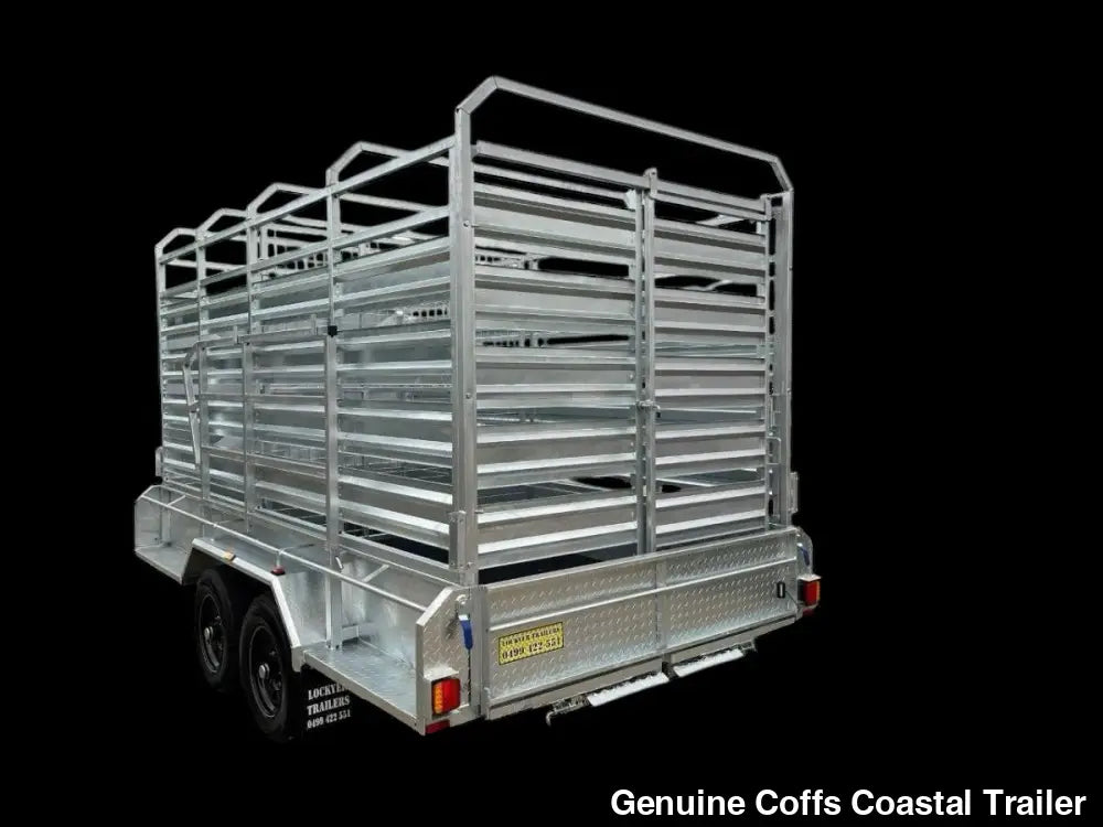 12 x 6 ft Cattle Crate Trailer with 1 Person Install and Remove Stock Crate – ATM 3500kg cattle livestock
