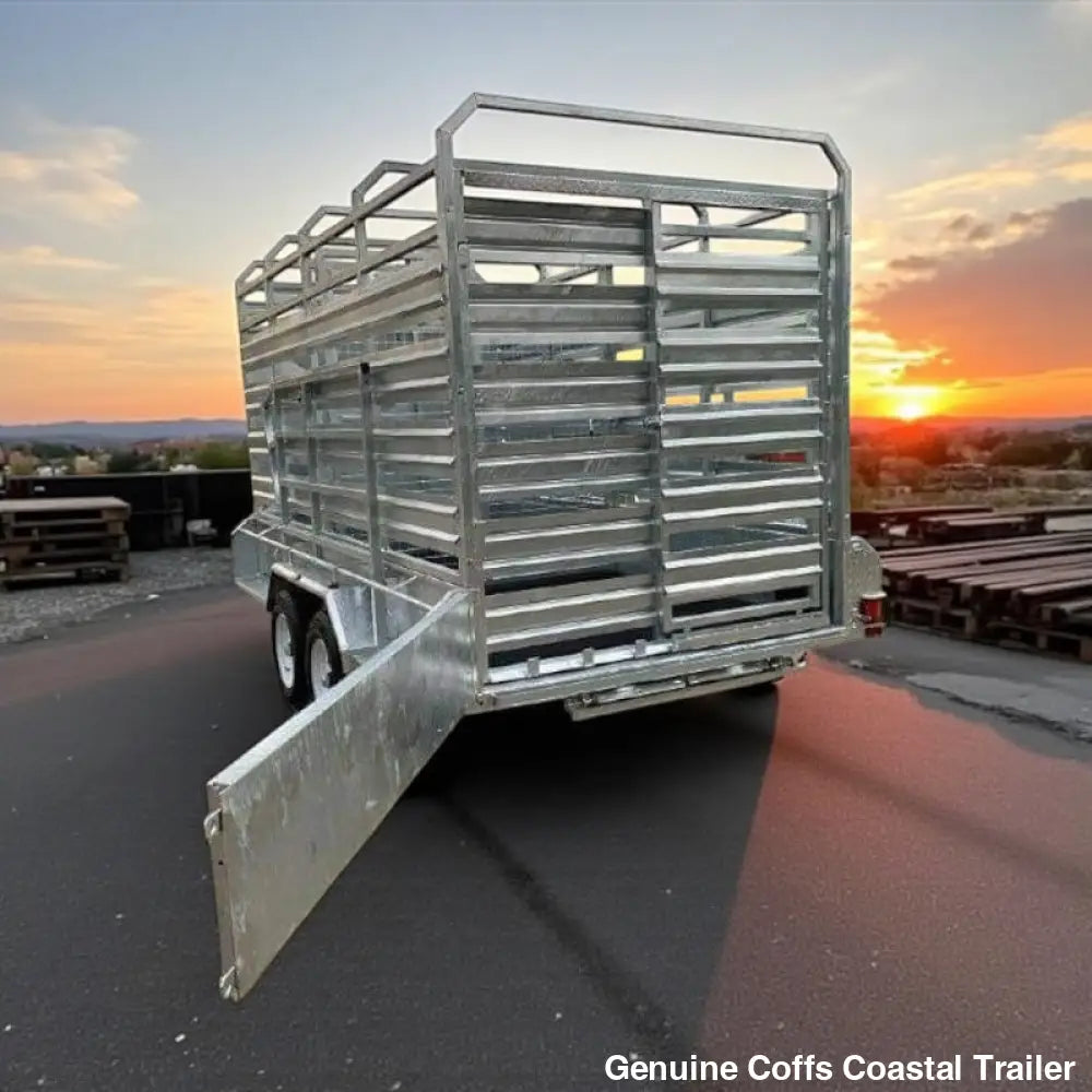 12 x 6 ft Cattle Crate Trailer with 1 Person Install and Remove Stock Crate – ATM 3500kg cattle livestock