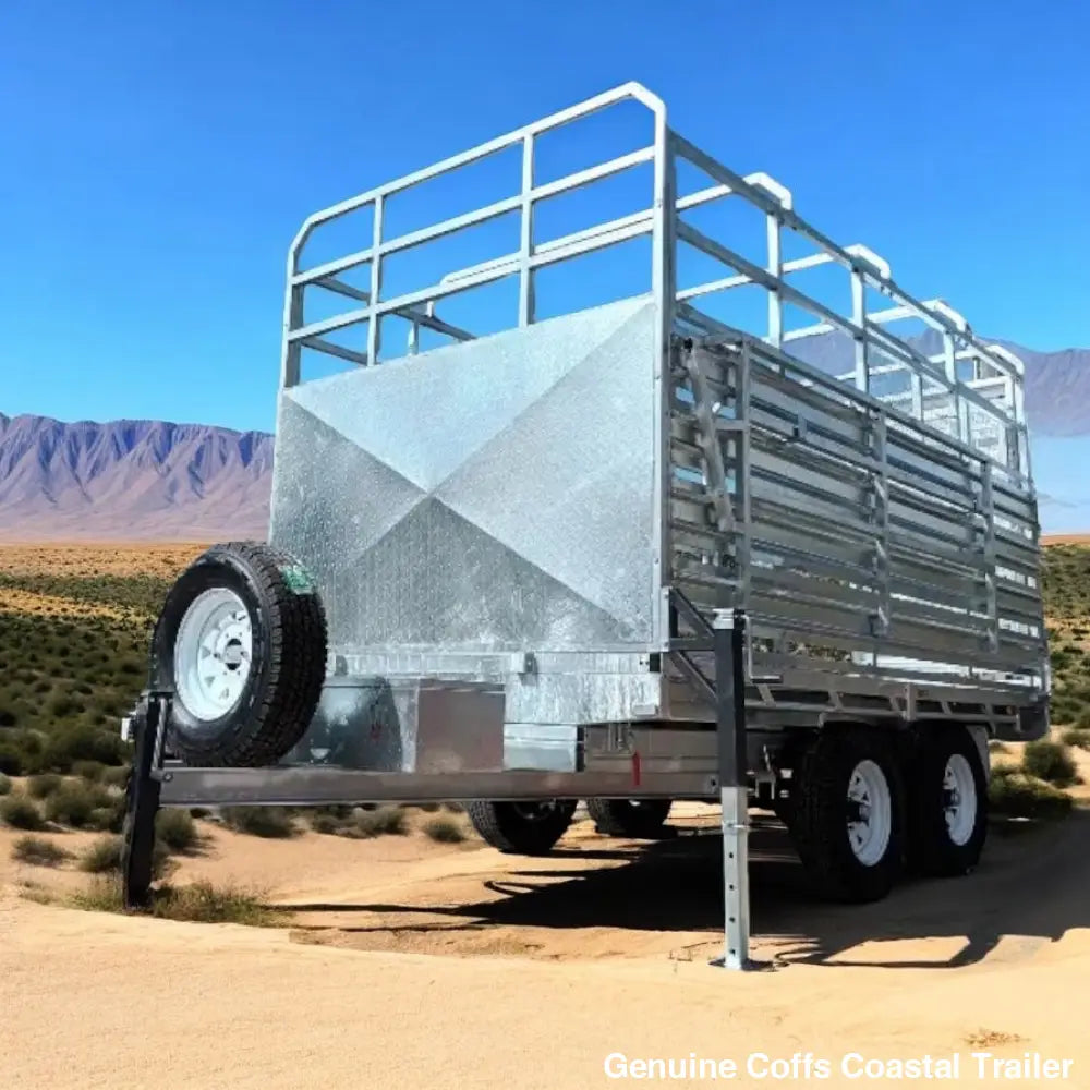 12 x 7 ft Flat Deck Hydraulic Tipping Trailer with 1 Person Install and Remove Stock Crate – ATM 3.5 or 4.5 tonne
