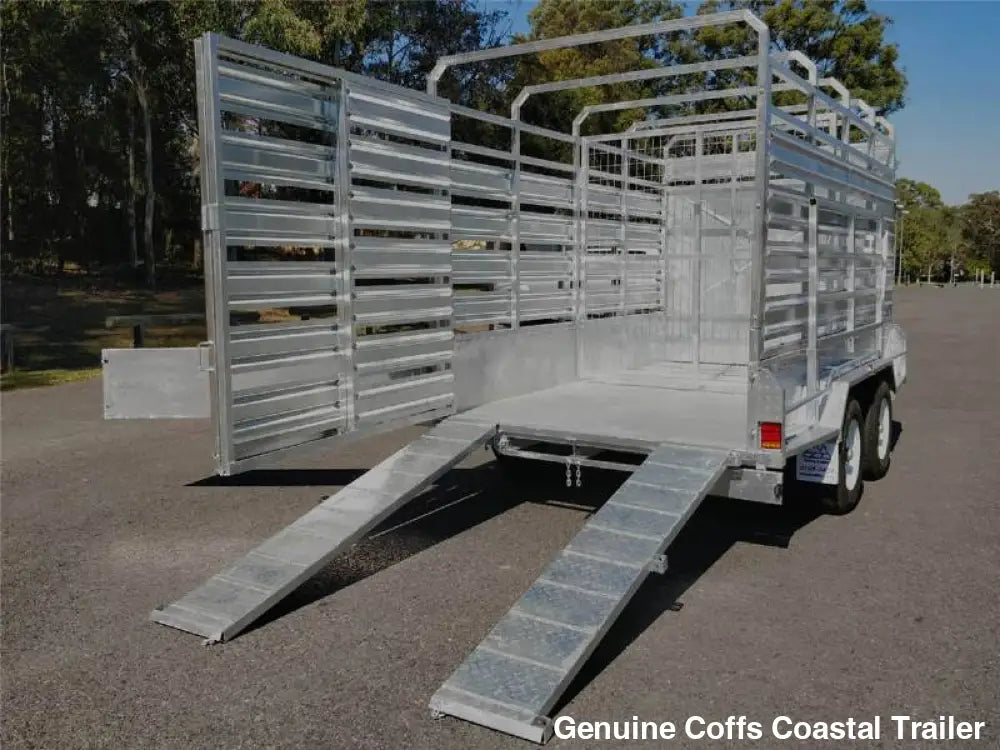 12 x 7 ft Flat Deck Hydraulic Tipping Trailer with 1 Person Install and Remove Stock Crate – ATM 3.5 or 4.5 tonne