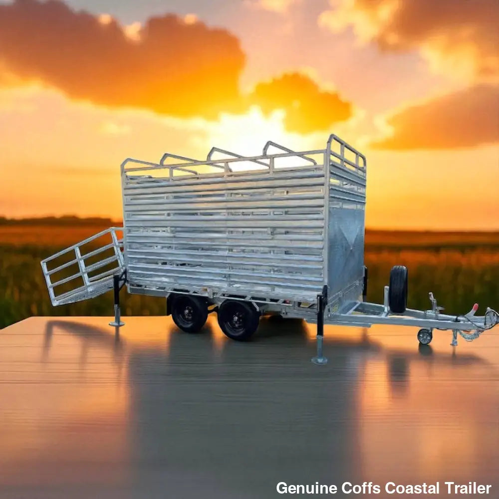 12 x 7 ft Flat Deck Hydraulic Tipping Trailer with 1 Person Install and Remove Stock Crate – ATM 3.5 or 4.5 tonne