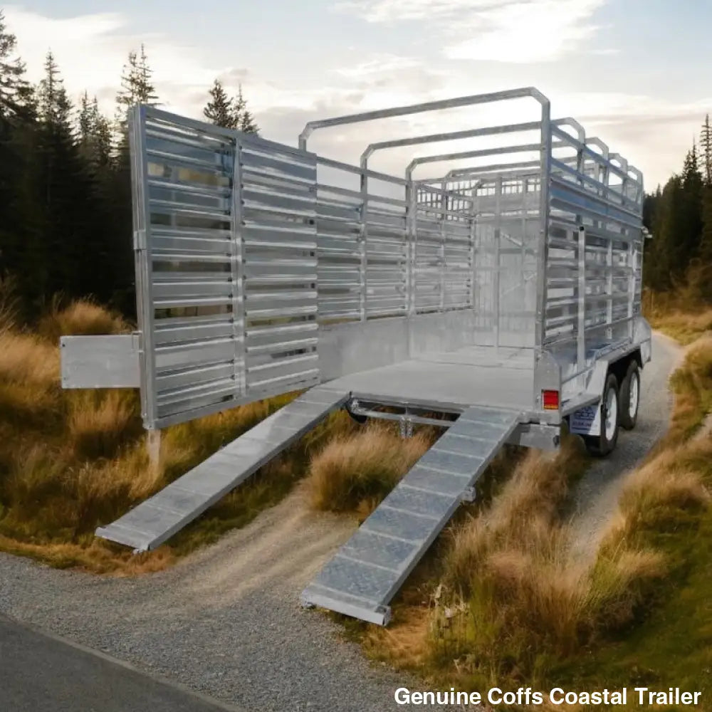 12 x 7 ft Flat Deck Hydraulic Tipping Trailer with 1 Person Install and Remove Stock Crate – ATM 3.5 or 4.5 tonne