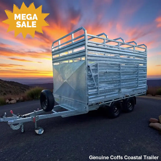 12 x 7 ft Stock Crate / Machinery Flat Deck Trailer with Removable Crate ATM 3500kg (3.5 tonne and 4.5 tonne) & 1