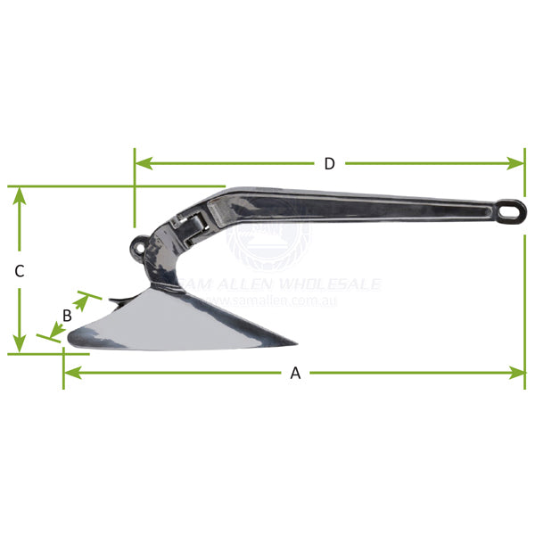 ANCHORS - PLOUGH STAINLESS STEEL