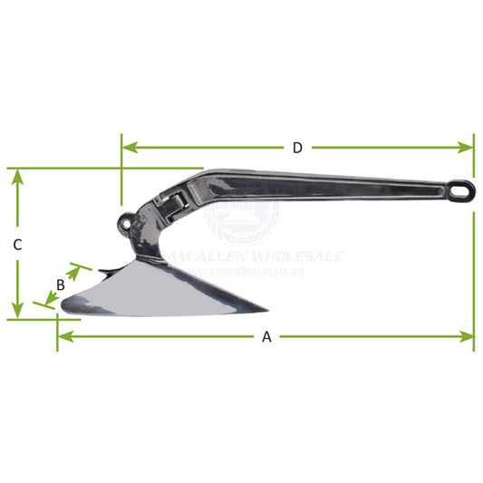 ANCHORS - PLOUGH STAINLESS STEEL