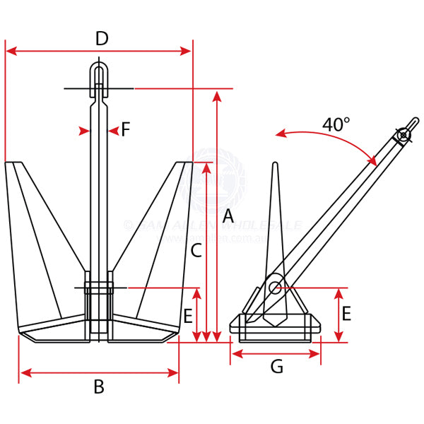 MANSON ANCHORS - KEDGE ANCHOR (HHP) - GALVANISED