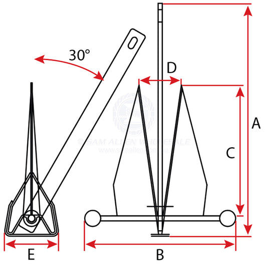 MANSON ANCHORS - RACER ANCHOR - ALUMINIUM