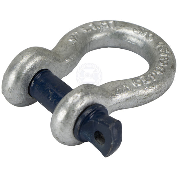SHACKLES - BOW - SCREW PIN GALVANISED - GRADE S