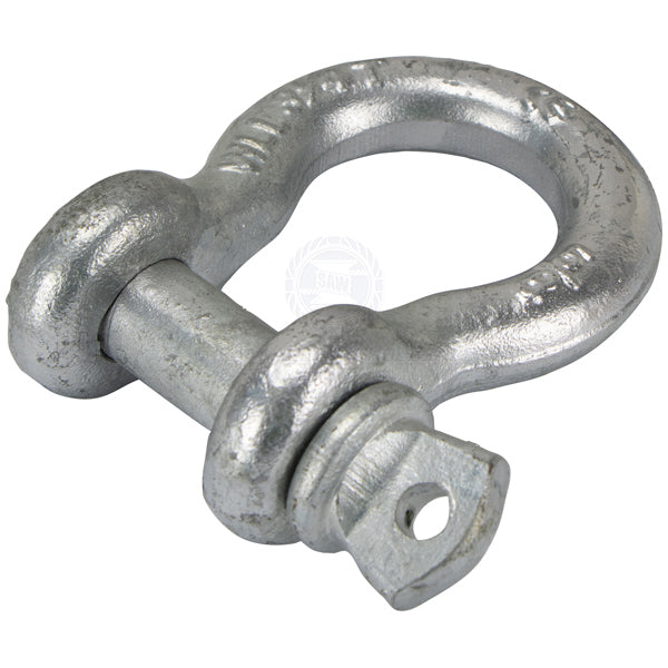 SHACKLES - BOW - SCREW PIN GALVANISED - GRADE S