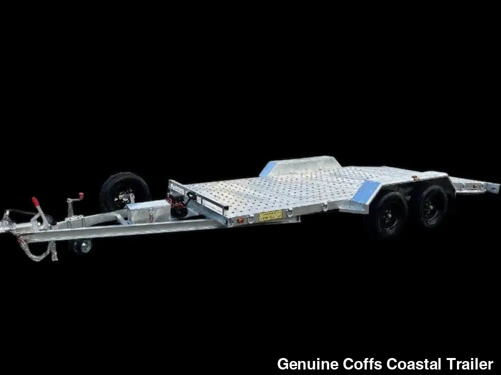 14.8 x 6.4 ft Tandem Car Trailer 2tonne (4.5m x 1.97m) with Electric Winch included car trailer