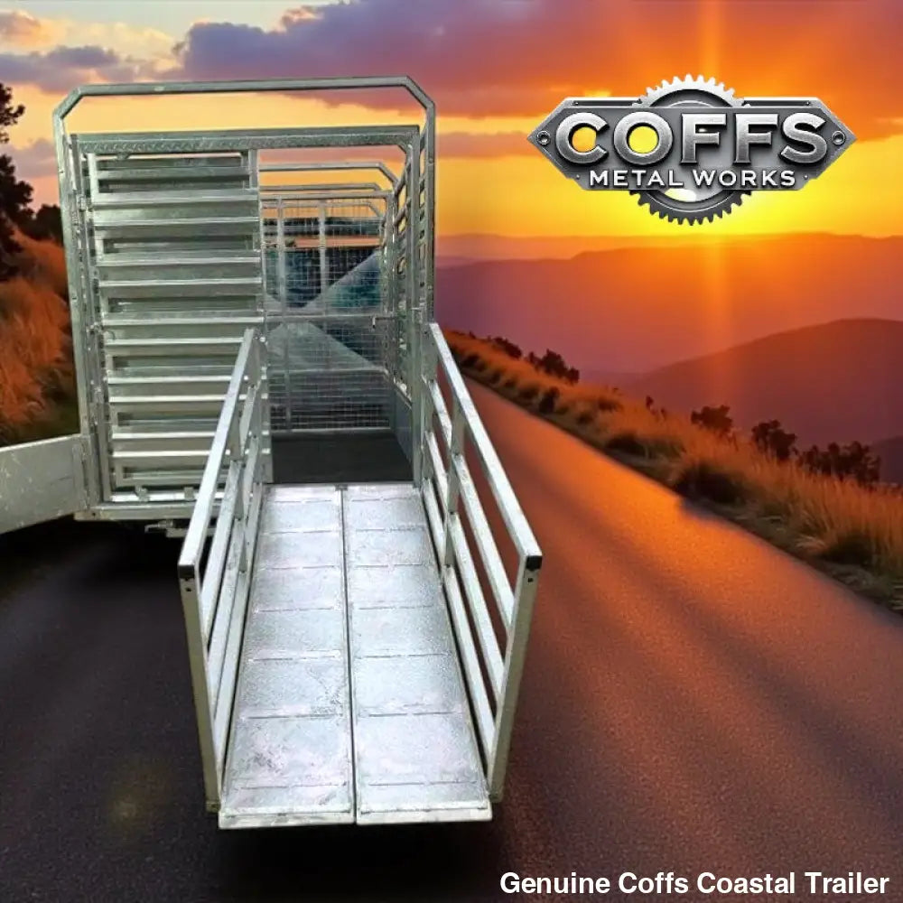 14 x 7 ft Stock Crate / Machinery Flat Deck Trailer with Removable Crate ATM 3500kg (3.5 tonne and 4.5 tonne) cattle