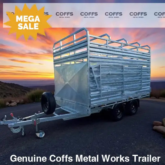 14 x 7 ft Stock Crate / Machinery Flat Deck Trailer with Removable Crate ATM 3500kg (3.5 tonne and 4.5 tonne) cattle