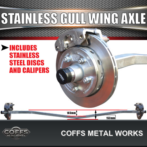 1400kg-galvanised-stainless-calipers-10-hydraulic-disc-gullwing-boat-trailer-axle-coffs-01