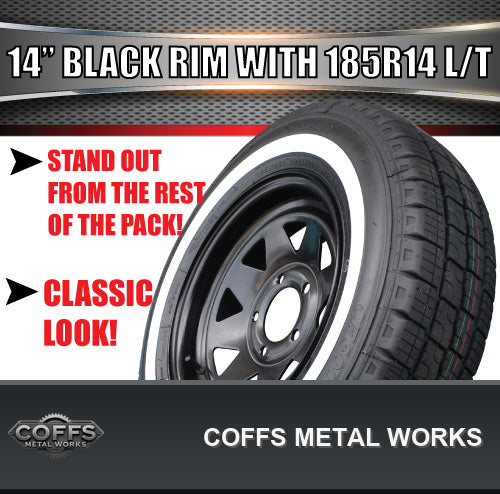 14x6-trailer-caravan-black-steel-rim-185r14c-whitewall-tyre-suits-hq-holden-185-14-coff-02