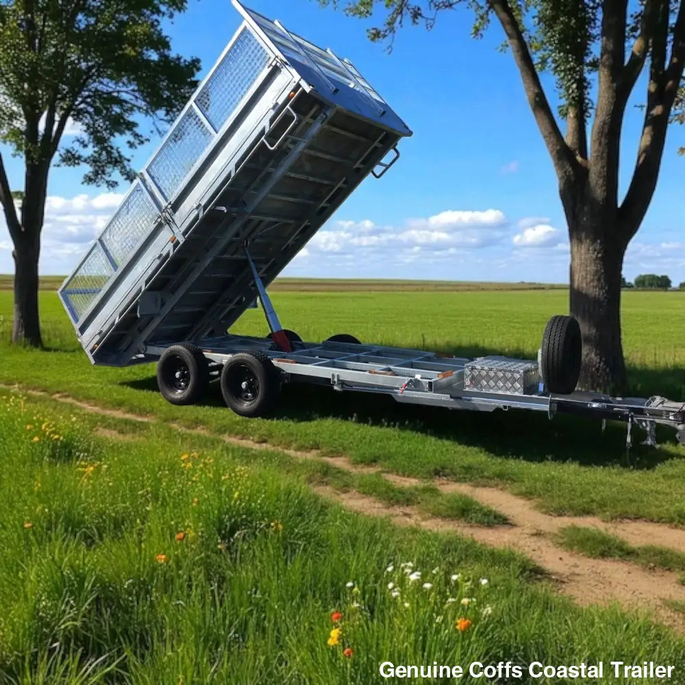 14x7ft Extra Heavy Duty FLATBED Hydraulic Tipping Trailer tipper hydraulic