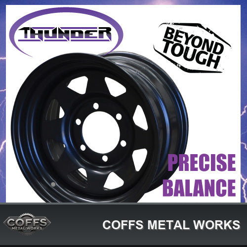 16x8-6-stud-black-thunder-steel-rim-6-139-7pcd-0-offset-fits-landcruiser-patrol-ranger-01