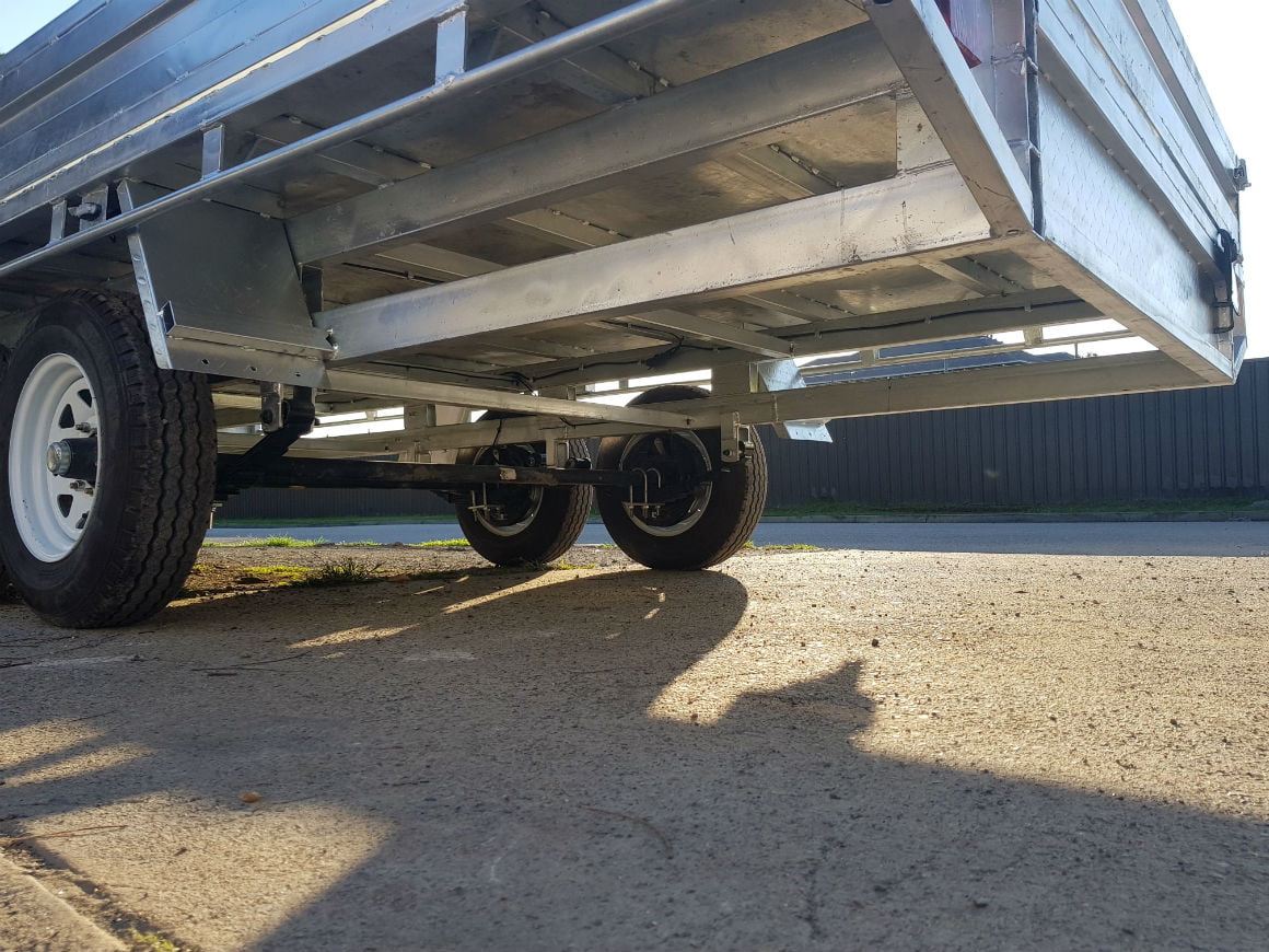 Flat Top Trailers 14 x 7 ft Tandem Flat Deck Trailer with Loading Ramps ATM 3500kg