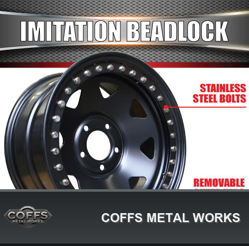 17x8-5-127-pcd-6-offset-steel-imitation-beadlock-rim-suit-jeep-wrangler-coffs-metal-wor-01