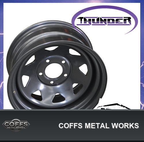 17x8-5-stud-black-thunder-jeep-steel-wheel-rim-5-127-pcd-25-offset-coffs-metal-works-04