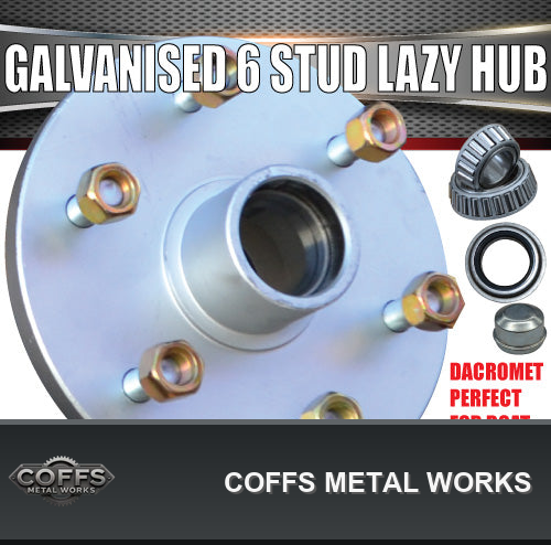 1x-galvanised-dacromet-6-stud-trailer-caravan-lazy-hub-sl-bearing-kit-marine-seal-coffs-01