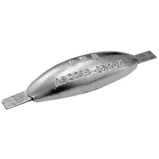 ANODES - ZINC ELIPTICAL BLOCK WITH STRAP