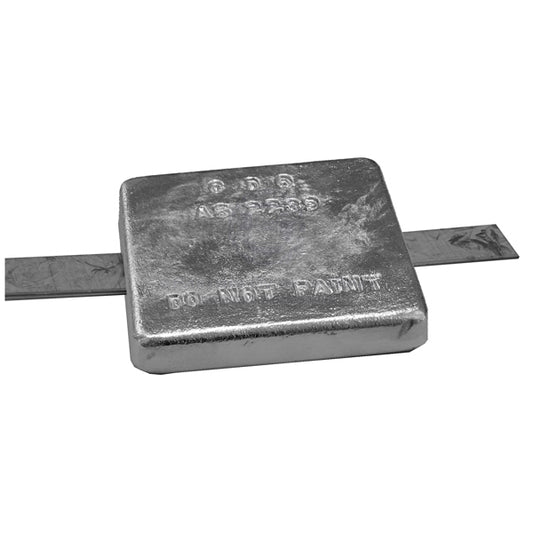 ANODES - ZINC SQUARE BLOCK WITH STRAP