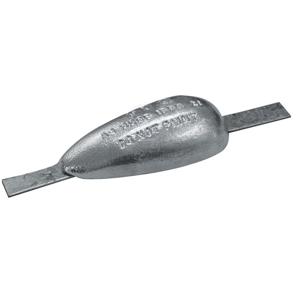 ANODES - ZINC TEAR DROP BLOCK WITH STRAP