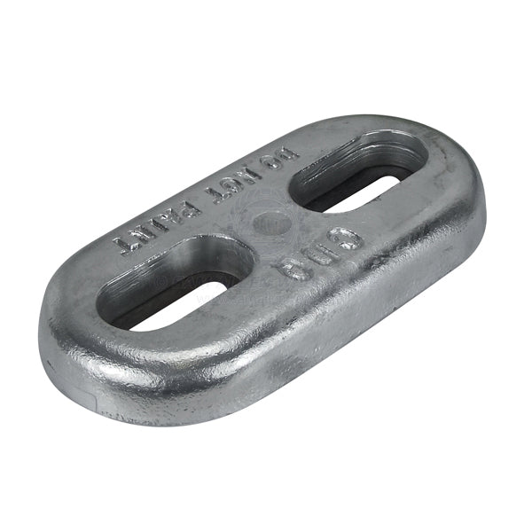 ANODES - ZINC OVAL BOLT-ON SLOTTED HOLES BLOCK