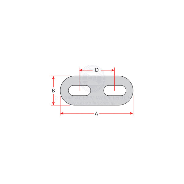 ANODES - ZINC OVAL BOLT-ON SLOTTED HOLES BLOCK