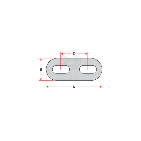 ANODES - ZINC OVAL BOLT-ON SLOTTED HOLES BLOCK