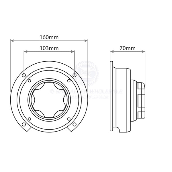 BATTERY SWITCH - 4 POSITION - HD - SEMI RECESSED