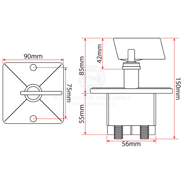 BATTERY SWITCH - 4 POSITION - DUAL BATTERY