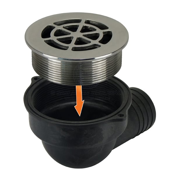 DRAIN - COCKPIT / SHOWER - FLUSH MOUNT WITH FLAP