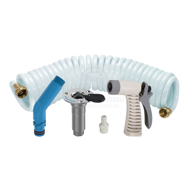 DECK WASH HOSE COIL KITS WITH FLUSH LINK - GHT THREAD