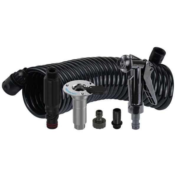 DECK WASH HOSE COIL KITS WITH FLUSH LINK - BSP THREAD