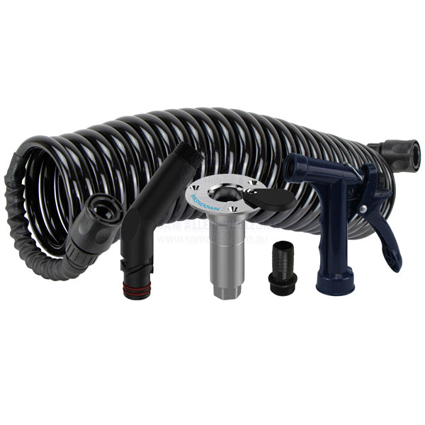 DECK WASH HOSE COIL KITS WITH FLUSH LINK - BSP THREAD