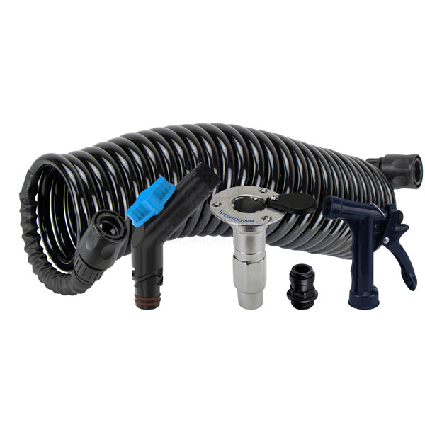 DECK WASH HOSE COIL KITS WITH FLUSH LINK - BSP THREAD